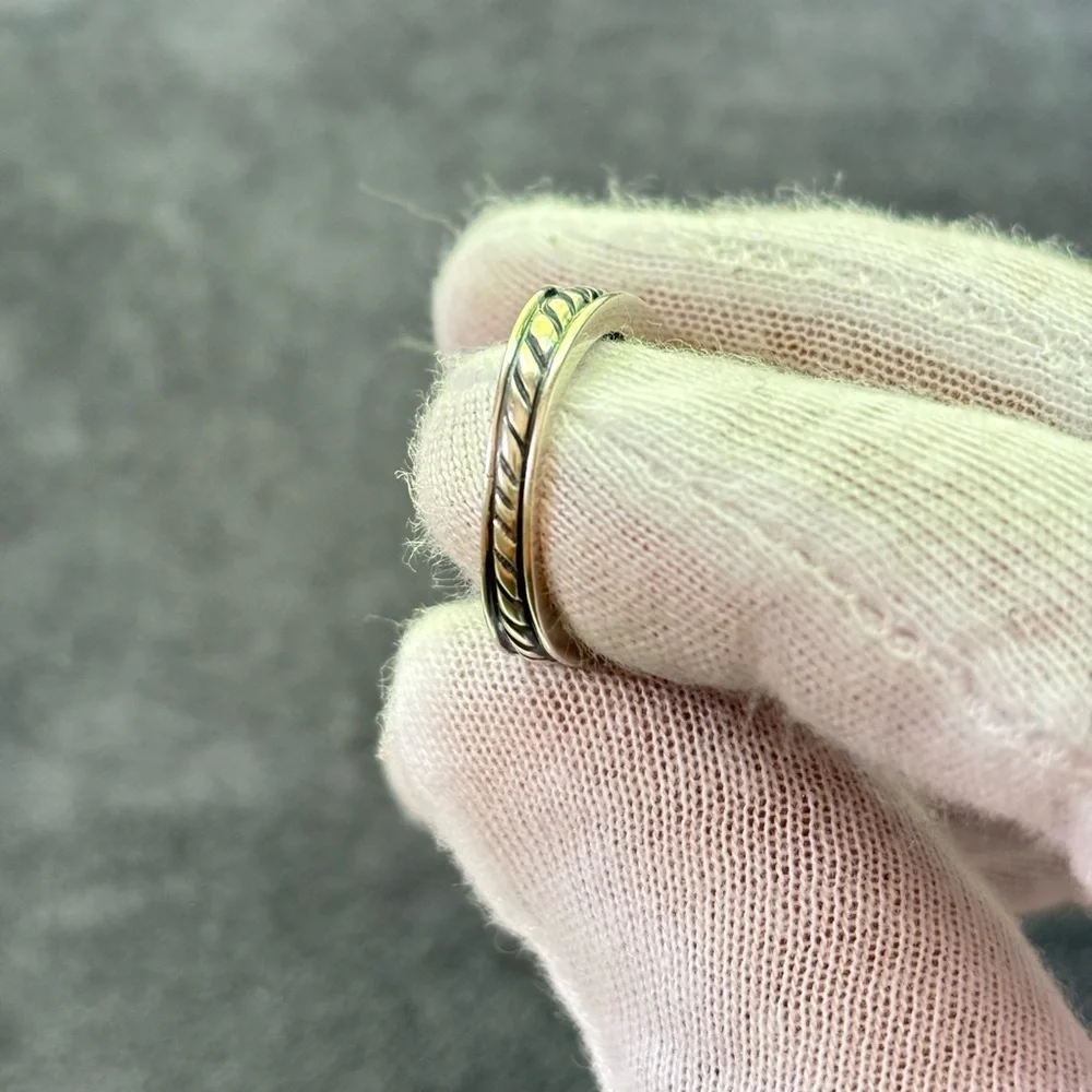 David Yurman Deco Cable Ring with Black Onyx & Diamonds 5